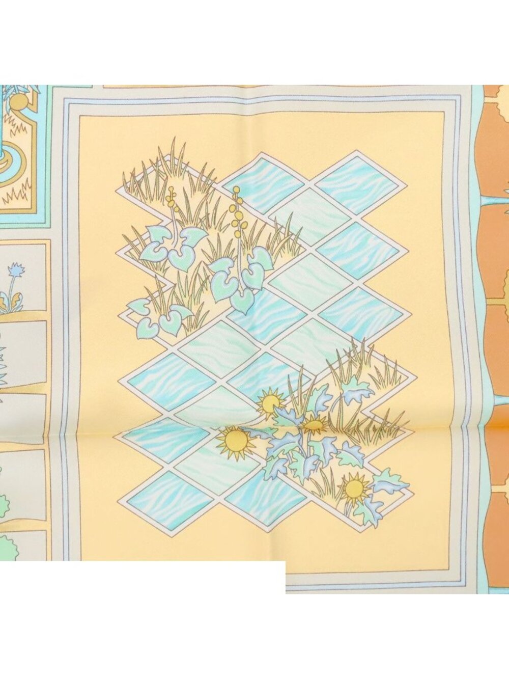Hermes Carre 90 Orange Multicolor Silk Paridaiza Paradise Scarf - Picture 4 of 9